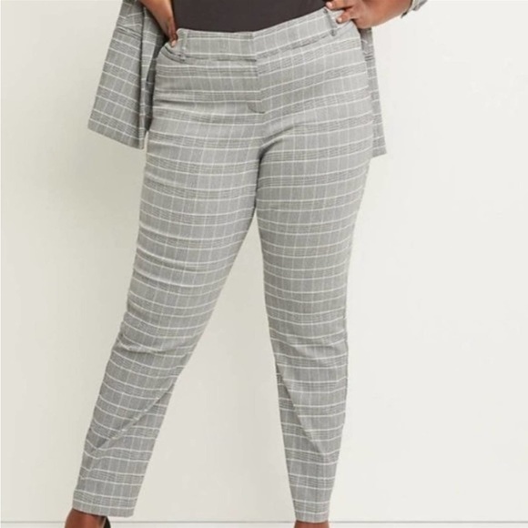 Lane Bryant The Allie Pant Career Trousers Plaid Wear to Work Stripes Size 14 - Picture 1 of 7